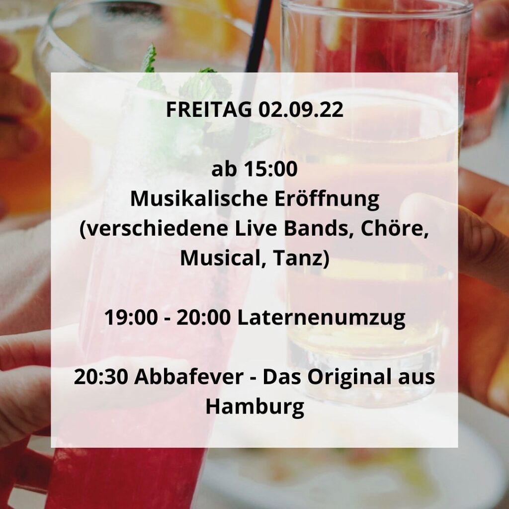 Stadtteilfest Volksdorf Progamm Freitag